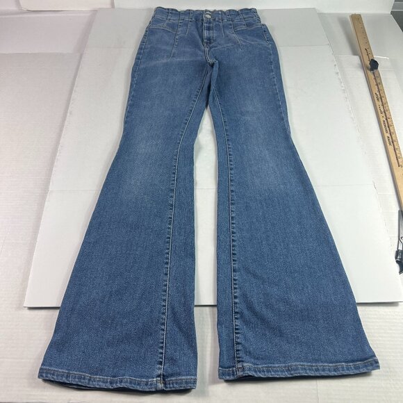 We The Free Jeans Women's 27x31* Jayde High Rise Flare Blue Stretch Denim Tag 28 - Picture 1 of 16